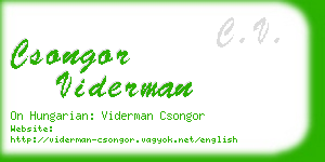 csongor viderman business card